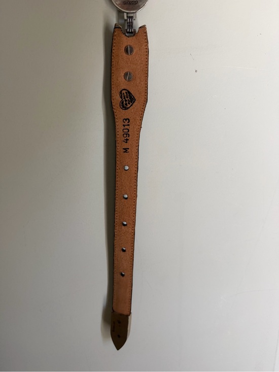 Bringhton 1996 black leather belt silver tone M 35/36 in long western rodeo boho main image 4